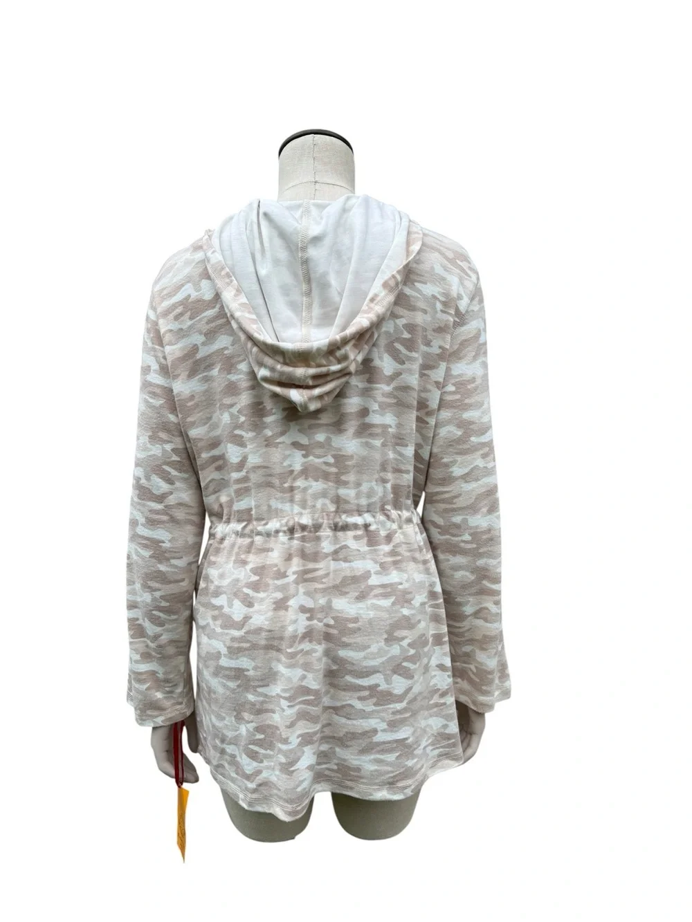 Ruby Rd. Pink Camo Hooded Open Front Jacket - Picture 3 of 4